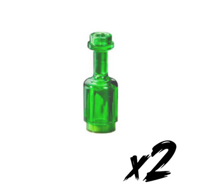 2x LEGO 95228   Flasche Bottle   trans-green