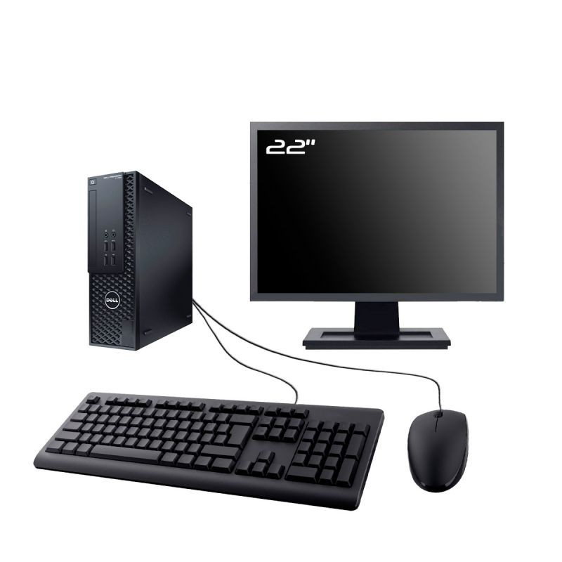 PC Dell OptiPlex T1700 SFF Ecran 22" Intel I3-4130 RAM 32Go SSD 1To Wifi W11