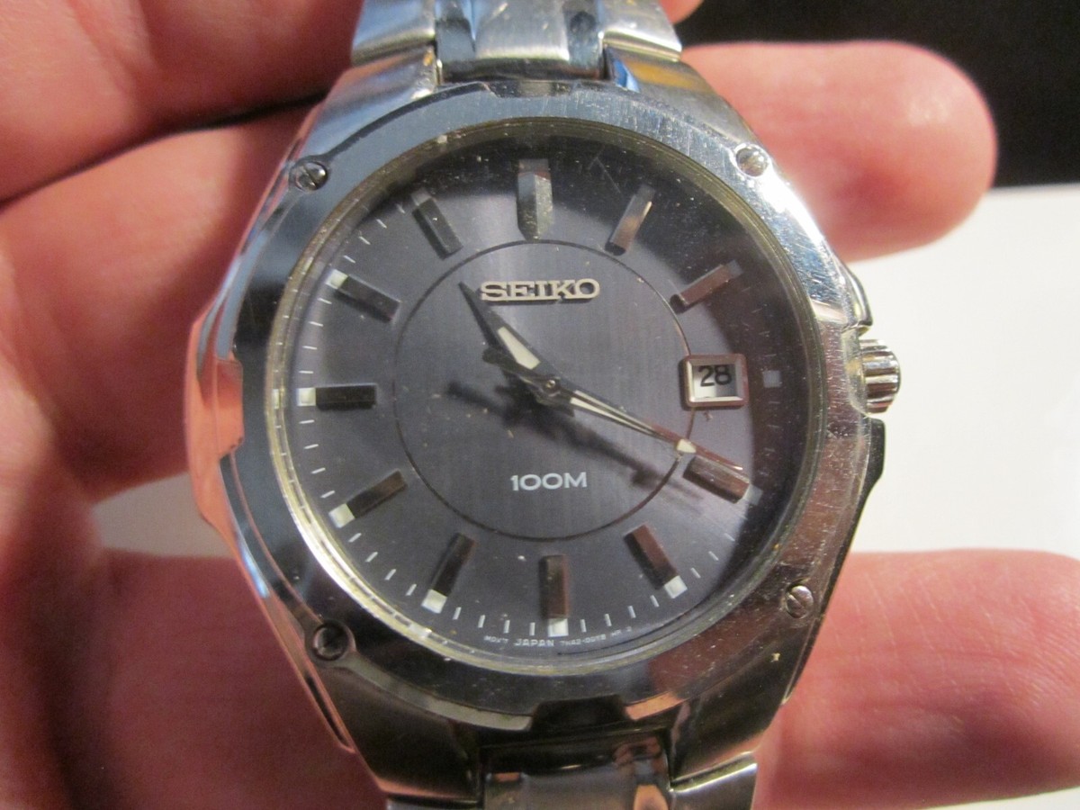 SEIKO WATCH MODEL 7N42-OEHO - GRAY TUXEDO DIAL FITS TO 7 1/2 SEIKO WATCH MODEL 7N42-OEHO - GRAY TUXEDO DIAL FITS TO 7 1/2