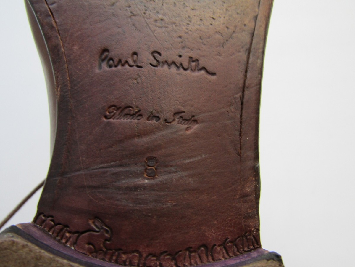 Paul Smith Mens Sz UK 8 / US 9 M Brown Lace Up Oxford Dress  display picture 3
