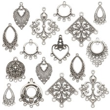 60pcs Tibetan Antique Silver Alloy Chandelier Components Links Jewelry Findings
