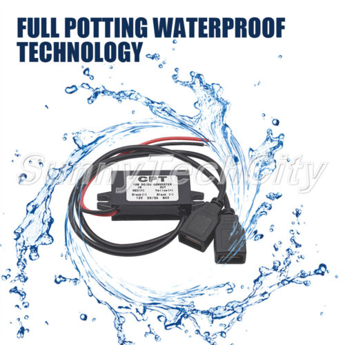 Cargador USB doble con cable duro de 12V a DC 5V 3A 15W para reproductor de disco duro MP3 MP4 - Imagen 2 de 7