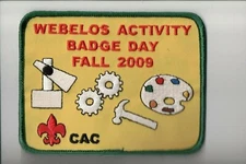 2009 CAC Fall Webelos Activity Badge Day patch