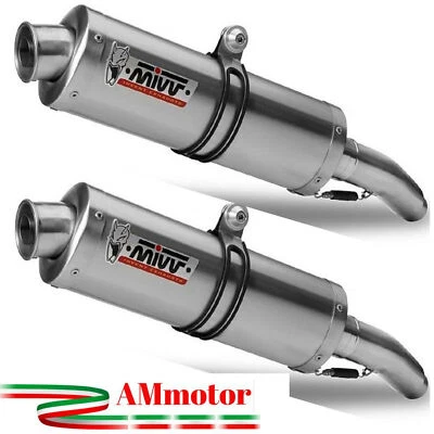Mivv Yamaha Xt 660 X / R 2008 EXHAUST Pot D' Echappement Moto Oval Inox - Photo 1/2
