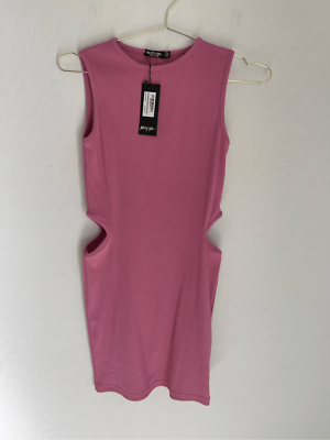 strapless open back dress Chic Season Mock Neck Cutout Ribbed Knit Mini Dress