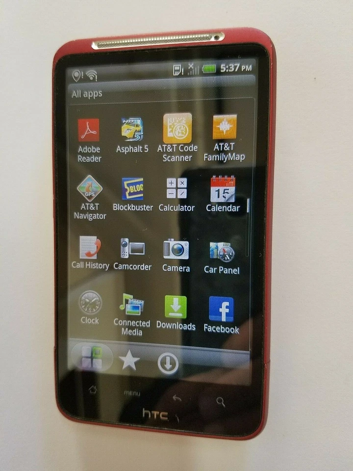 Смартфон At&t H20 беспроводной Cricket Easygo черный HTC Inspire 4G LTE Android - Изображение 2 из 4