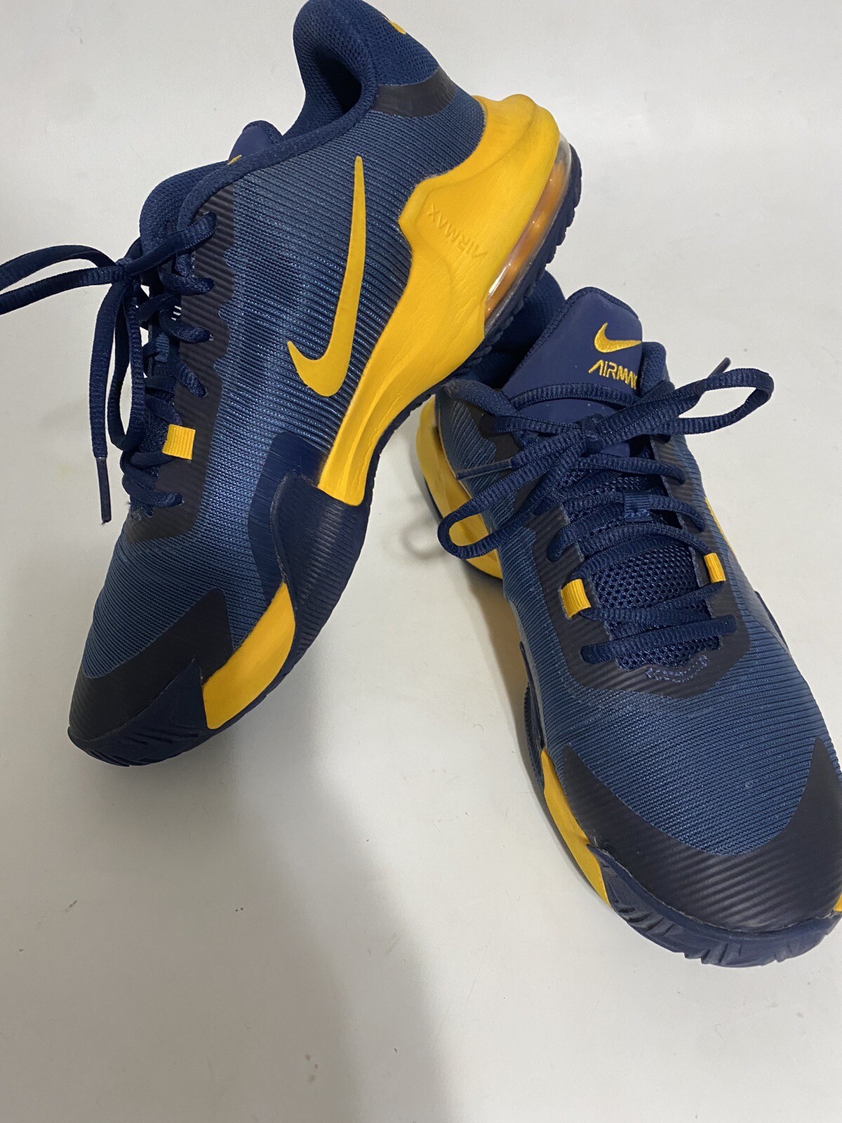 Nike Air max Impact 4 Men’s 9.5 Blue & Gold Basketball Shoes DM1124401