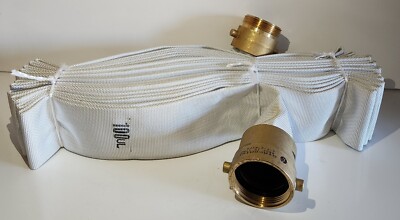 '''' ON SALE WEEKEND '''' 2-1/2'' X 50' RACK HOSE NYFD W/BRASS COUPLING-AMERICAN FIRE