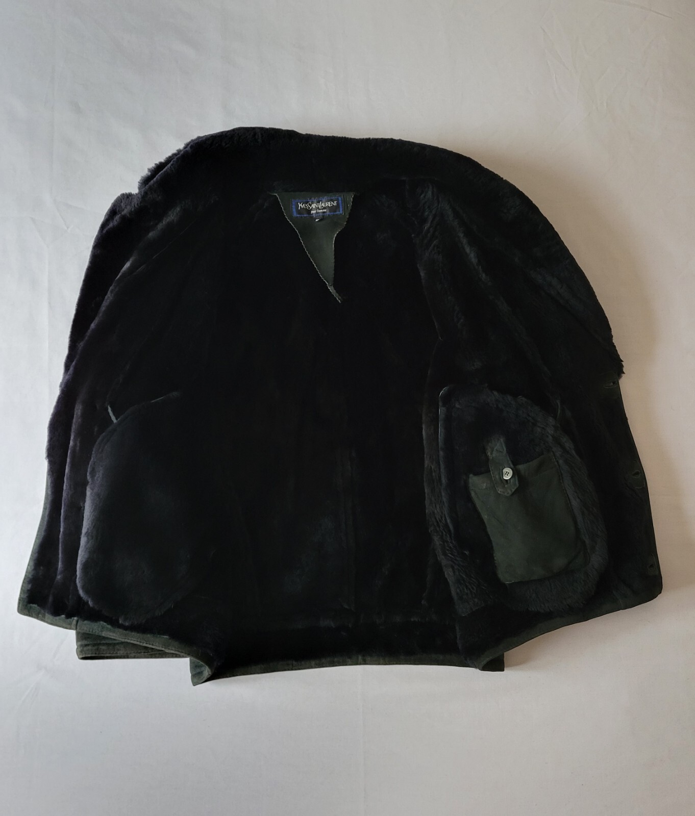 Giacca di pelle vintage uomo Yves Saint Laurent taglia L (100)