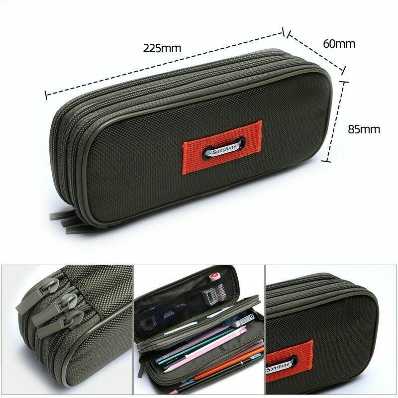 Student Pen Bag Pencil Case Pouch Zip Large Capacity Boy School Stationery