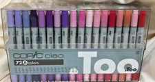TOO Copic Ciao Set A – 72 Colors | Used Illustration Markers from Japan