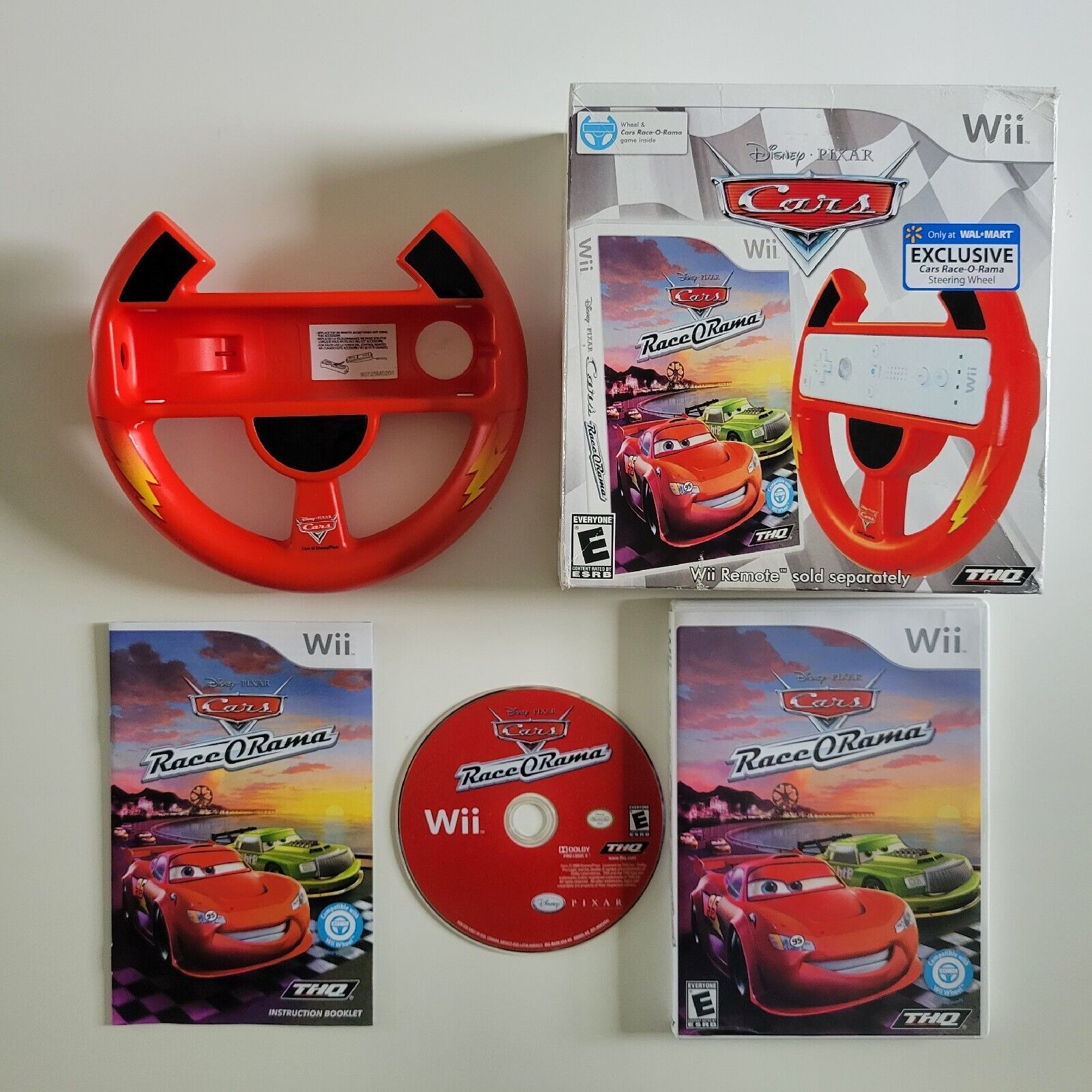 Refurbished THQ Cars Race-o-rama with Cars Wii Wheel  Wii ADVANCED  COMPETITIVE ENTERTAINING 