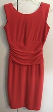 Nine West Womens Size 6 Midi Style Sleeveless Formal Coral Dress!!! A236