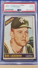 Rene Lachemann - 1966 Venezuela Topps #157  PSA 2