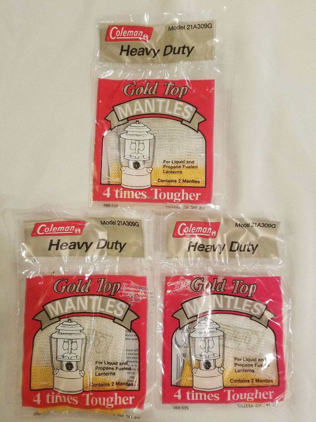 VTG Coleman Gold Top Heavy Duty Mantles Sealed Package Model 21A309G