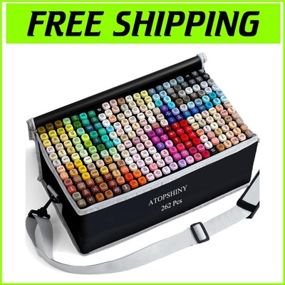 Ultimate 262 Color Alcohol Marker Set with Refillable Dual Tips - Art Made Easy