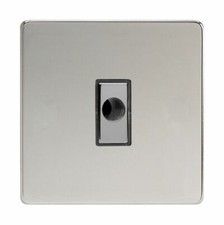 Varilight XDCFODS Screwless Polished Chrome 1 Gang 16A Flex Outlet Plate