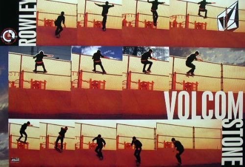 VOLCOM 2006 Geoff Rowley skateboard promotional poster Flawless New Old Stock