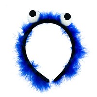 Haarreifen Monster Mit Blauen Federn Haarreif Fasching Karneval Motto Party