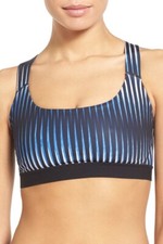 Ivy Park by Beyonce Sports Bra Kaleidoscope Blue,Black,White, Stripe NWOT Medium