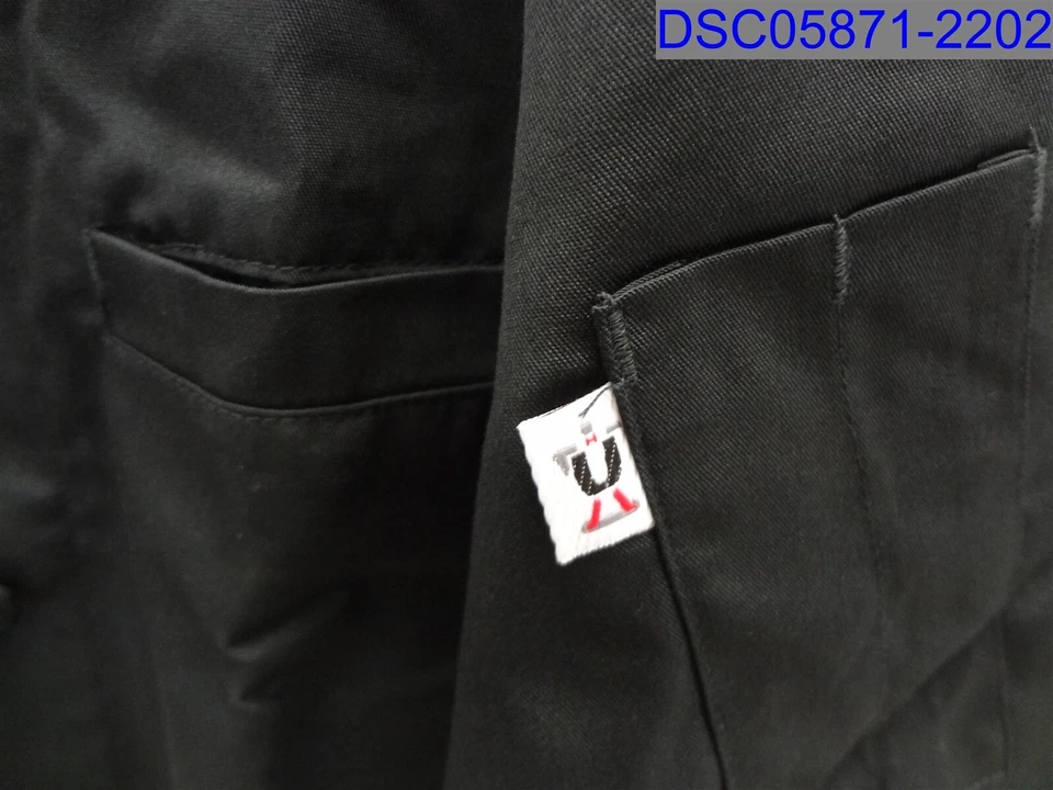 Uncommon Threads Adult Medium Black Lightweight Short Sleeve Chef Coat Mesh Back - Image 4 of 4