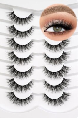 3D Clear Band Lashes Weiche Faux Mink Wimpern Natürlicher Cat Eye False Eyelashe