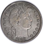 1900 Barber Silver Half Dollar VF Uncertified #210
