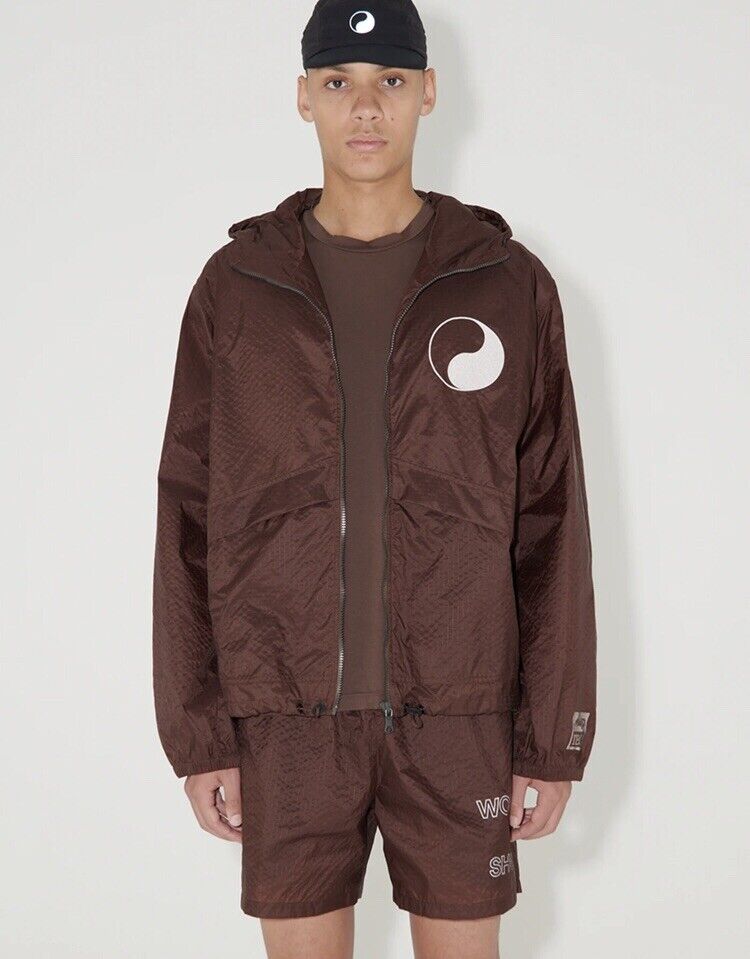 Our Legacy X Satisfy Running WINDBREAKER Brown Ripstop Size Our Legacy X Satisfy Running WINDBREAKER Brown Ripstop Size