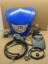 Enduro Lighting Kit blue headlight UK Road Legal fits most full size bikes.