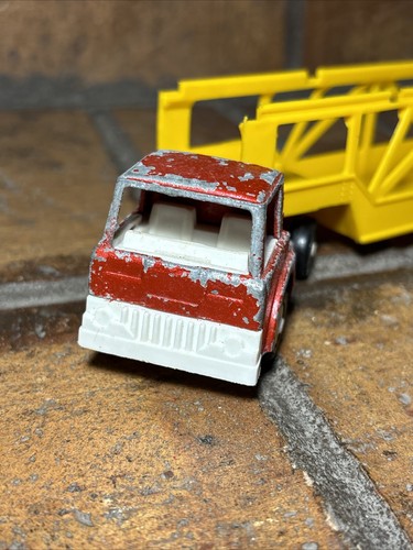 VTG ✅ Tootsie Toy Car Carrier 1970 Die-Cast Plastic USA Chicago Transporter Red - Picture 11 of 11