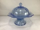 AA3 Blue Federal Indiana Depression Glass Candy Dish - Set of only 1 Candy Dish
