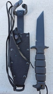 Ontario Spec Plus Tanto 6 SP 12 Tactical Combat Knife Leather Cordura Sheath USA