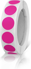 Pink Dot Stickers 0.5 Inch Small Circle Labels Roll 1000 Pcs