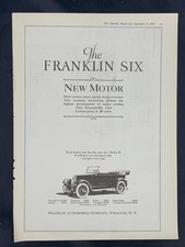 Magazine Ad - 1923 - Franklin Motor Cars - Series 10
