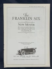 Magazine Ad - 1923 - Franklin Motor Cars - Series 10