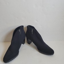 Ara Gore-Tex Black Heeled Ankle Booties With Side Zipper Ladies 9.5