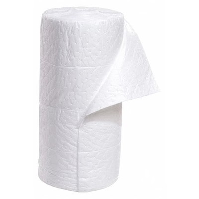 Spilltech Wrf150h Sorbent Roll, 49 Gal, 30 In X 150 Ft, Oil, White,