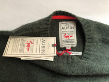 AUBIN ‘second to none’   Moss Green Shetland Wool Sweater    size  S