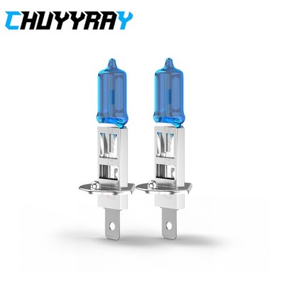 2x Halogen H1 Headlight Bulbs Conversion Kit High Low Beam 6000K Super White