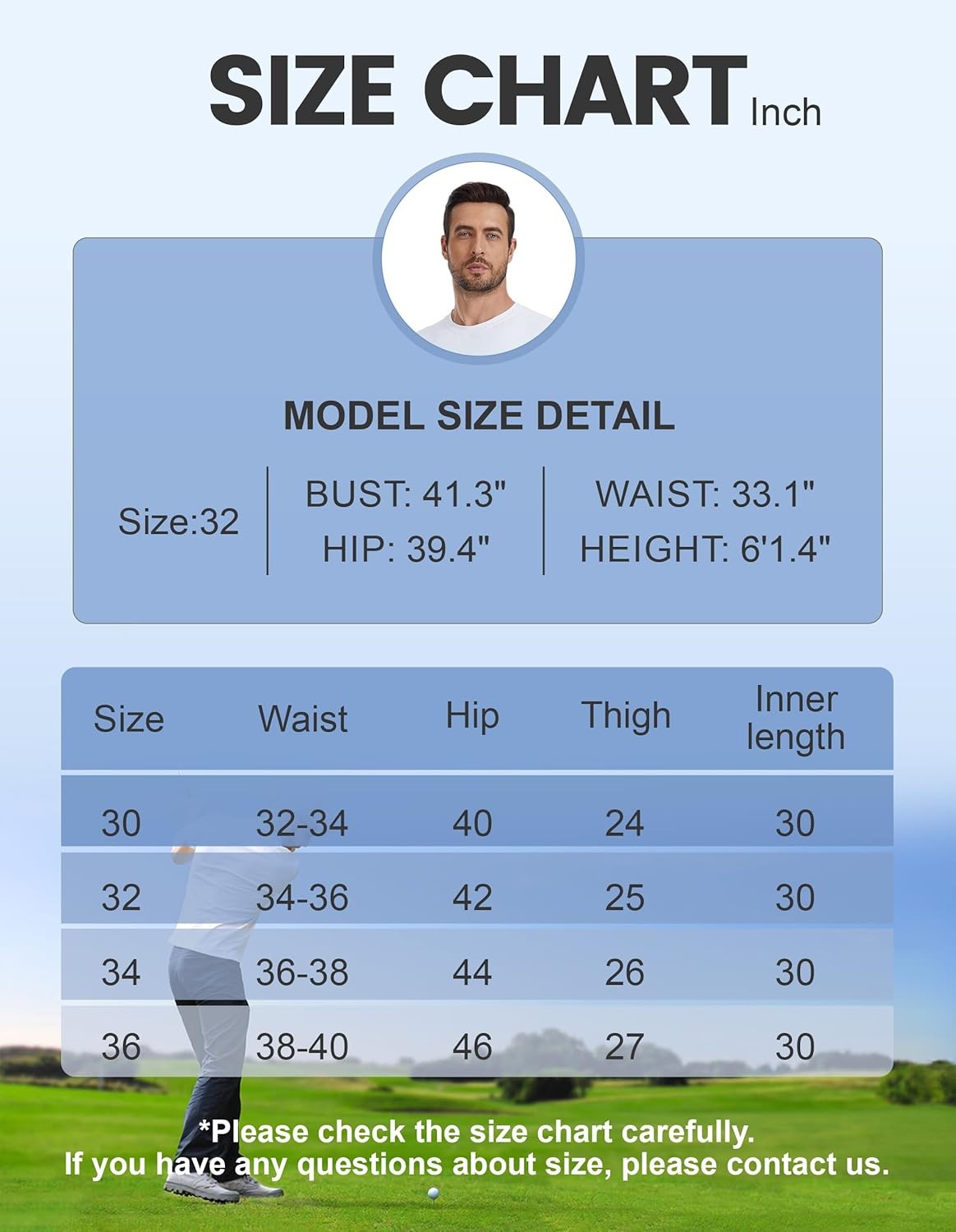 Mens Golf Pants Slim Fit Stretch Dress Lightweight Chino Casual Pockets Trousers