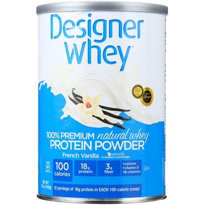 Designer Whey French Vanilla 100% Premium Natural Protein Powder 12 Oz