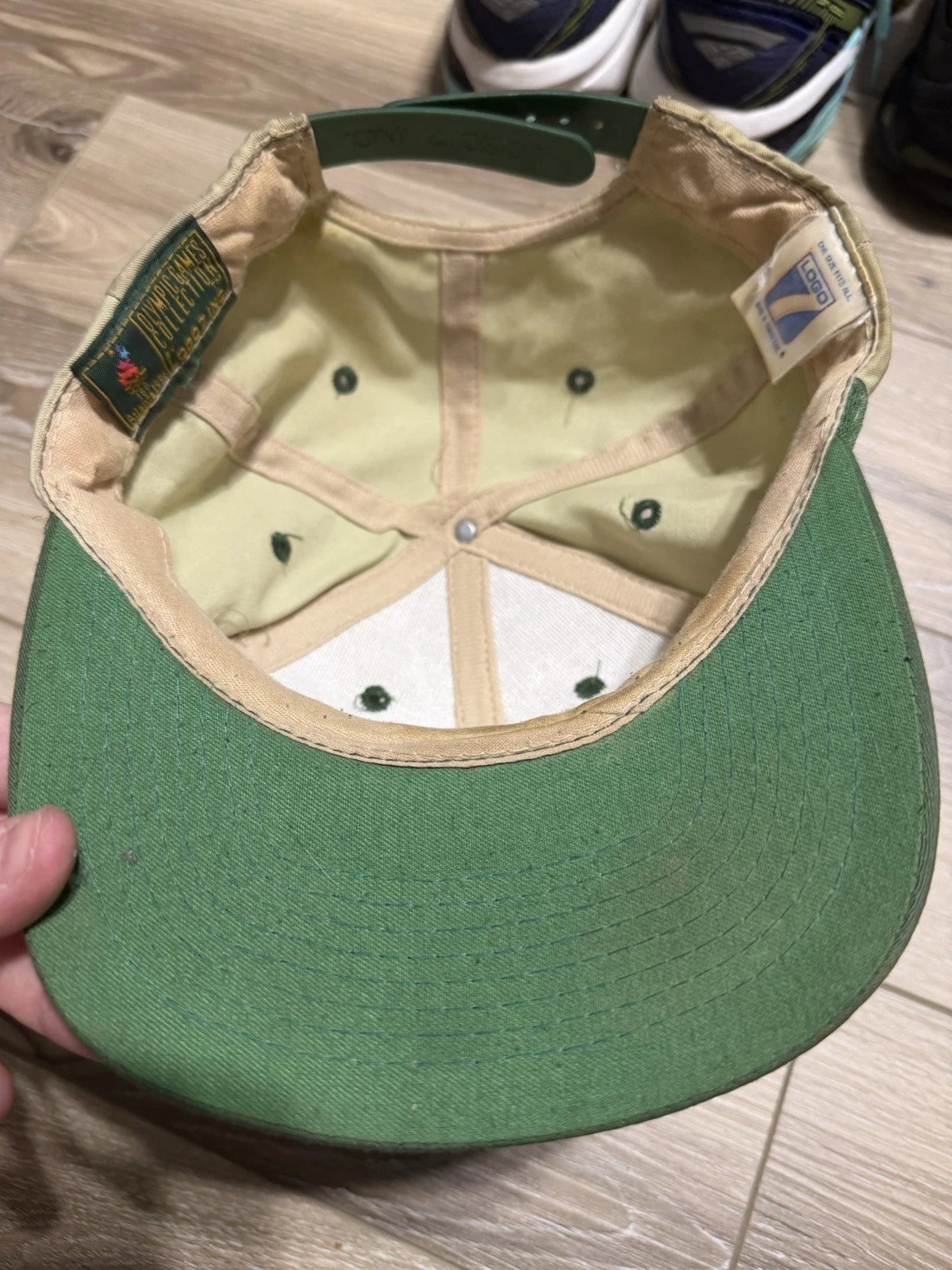 Vintage 1996 Atlanta Olympics Logo Athletic Shark-tooth Snapback Cap Hat RARE image 4