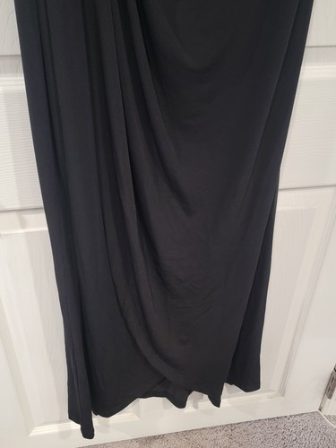 Connected Maxi Dress Womens 16 Black And White Lace Textured Draped Stretch - Picture 4 of 15