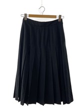 Womens Margaret Howell MARGARET HOWELL Pleated Skirt 2 Wool BLK 578 1232061