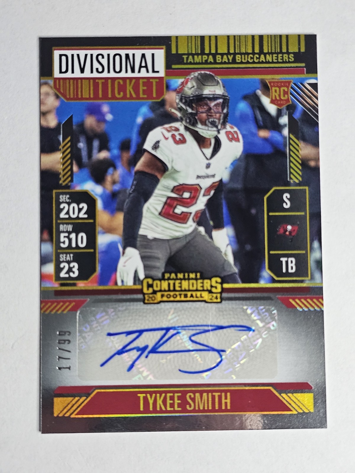 Tykee Smith Panini Contenders #256 Autograph-Divisional Ticket