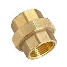 1PT Female Threaded Brass Pipe Union Connector Coupling Industry Fitting 48mm