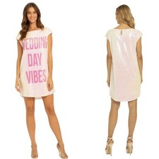 Hayley Page Wedding Day Vibes Sequin Bachelorette Party Shimmer Dress Size Small
