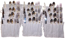Yamazaki Japan Stainless Steel Flatware Ramona Gold 66-piece set