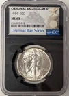 1944 Walking Liberty Half Dollar - NGC MS63 Bag Series Fragment - A315
