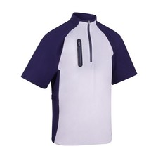 Proquip Herren Chinook Golf Wind Top - wei&szlig;/marine - Gr&ouml;&szlig;en Medium, Large oder XL